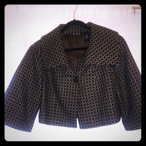 Cropped Bolero Tweed Jacket 3/4 sleeves Sz. M